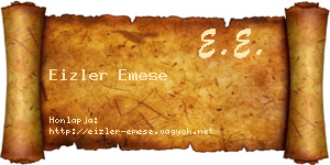 Eizler Emese névjegykártya
